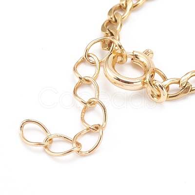 Adjustable 304 Stainless Steel Curb Chain Finger Rings RJEW-JR00335-1