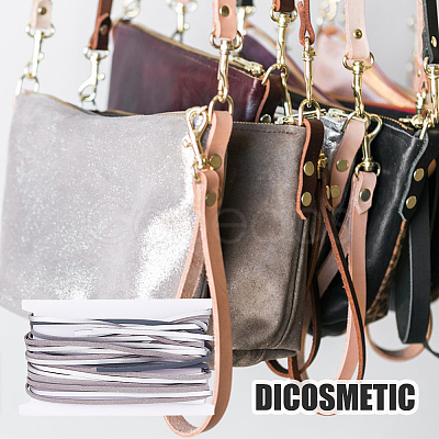 10Pcs Flat PU Leather Cord WL-DC0001-02F-1