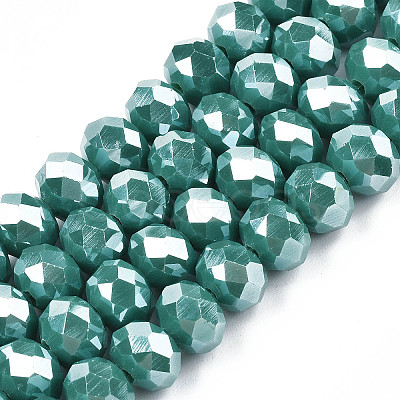 Electroplate Glass Beads Strands EGLA-A044-P8mm-A09-1