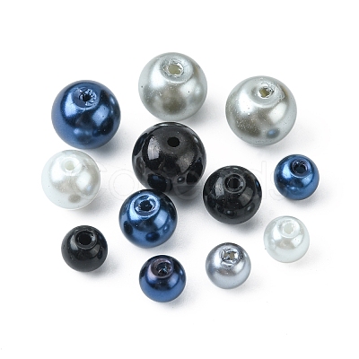 460Pcs 12 Style Glass Pearl Beads HY-FS0001-07-1