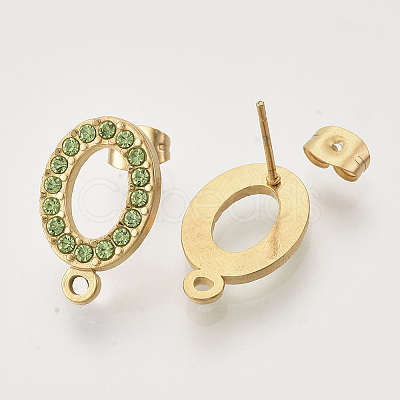 304 Stainless Steel Stud Earring Findings STAS-T052-03G-10-1