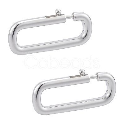 2Pcs 925 Sterling Silver Spring Ring Clasps STER-WR0001-08-1