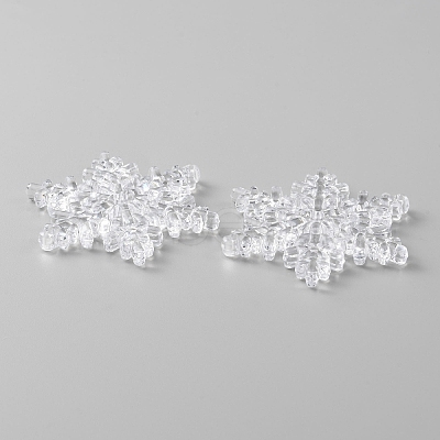Transparent Acrylic Connector Charms TACR-WH0001-74C-1