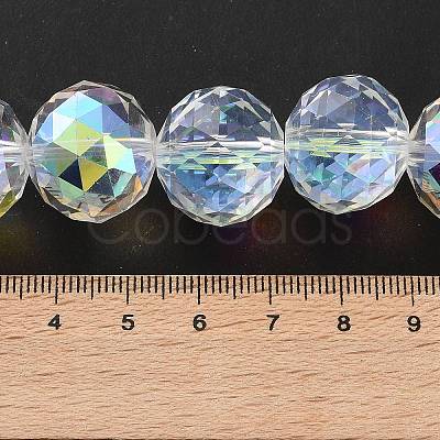 Transparent Electroplate Glass Beads Strands EGLA-N002-34H-H01-1