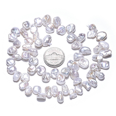Natural Baroque Style Keshi Pearl Beads Strands PEAR-S020-R06-1