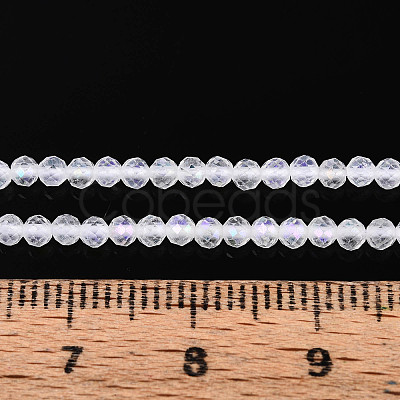 AB Color Plated Natural Quartz Crystal Beads Strands G-T144-A07-05-1