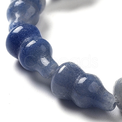 Dyed & Heated Natural Blue Aventurine Beads Strands G-P528-G03-01-1