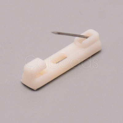 Adhesived Plastic Back Bar Pins with Iron Pins FIND-WH0100-57-1