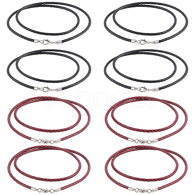 10Pcs 2 Colors Braided Leather Cords Necklace Making NCOR-CL0001-03A-1