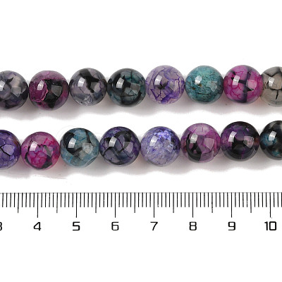 Natural Dragon Veins Agate Bead Strands G-NH0013-B01-02-1
