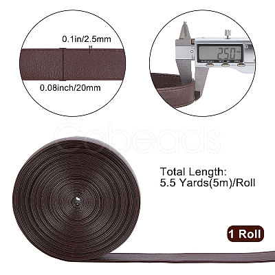 Flat PU Imitation Leather Cord LC-WH0006-05C-01-1