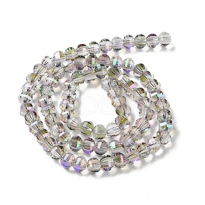 Transparent Electroplate Glass Beads Strands GLAA-Q099-C01-12-1-1