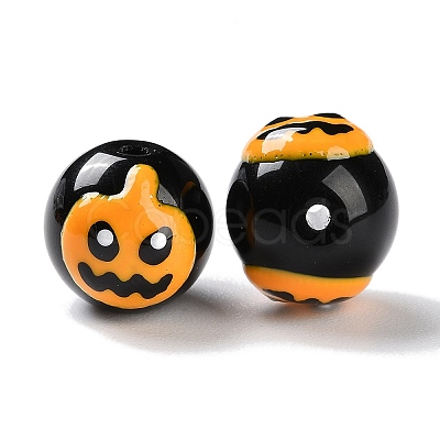 Halloween Themed Handmade Lampwork Beads Strands LAMP-L078-001B-1