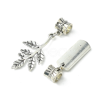 10Pcs 10 Styles Tibetan Style Alloy European Dangle Charms PALLOY-FZ00003-1