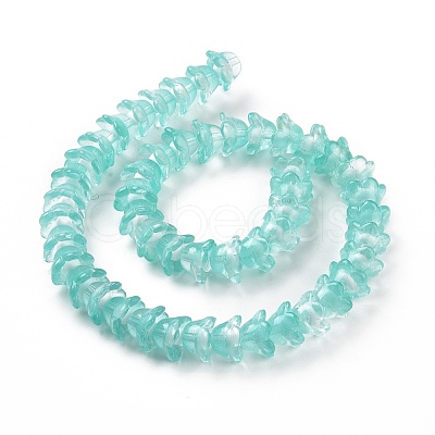 Transparent Glass Beads Strands LAMP-H061-01C-08-1