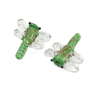 Transparent Lampwork Beads FOIL-I017-01E-1