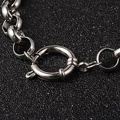 Tarnish Resistant 304 Stainless Steel Rolo Chain Bracelets BJEW-H477-04-1