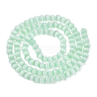 Glass Imitation Cat Eye Beads Strands GLAA-N075-01A-01-1