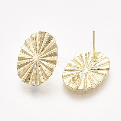 Brass Stud Earring Findings X-KK-T038-586G-NF-1