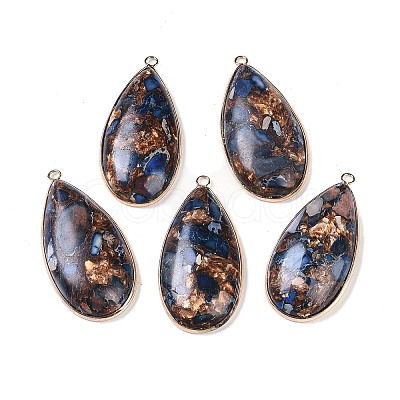 Dyed Synthetic Imperial Jasper Pendants G-P529-02G-1