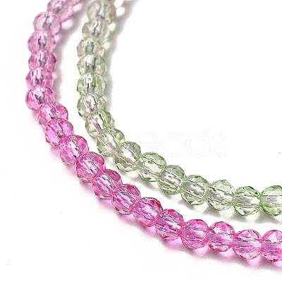 Transparent Gradient Color Glass Beads Strands X1-GLAA-H021-01B-01-1