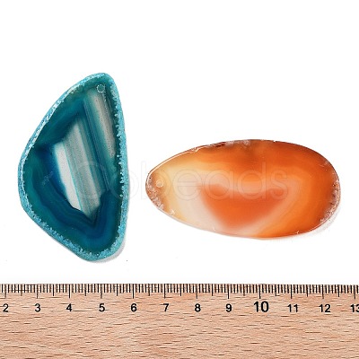 Natural Agate Slices Pendants G-G517-M24-1