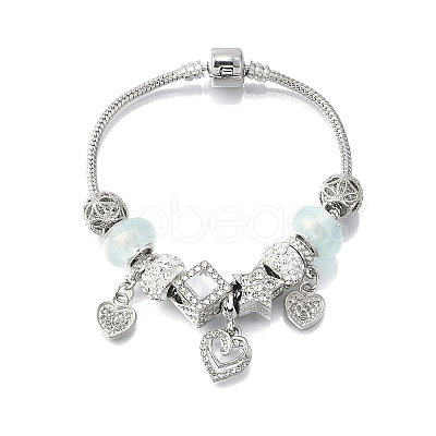 Alloy European Beads Charm Bracelets BJEW-F495-11P-1