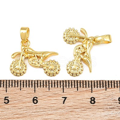 Brass Micro Pave Clear Cubic Zirconia Pendants CU-CBABDE1-04G-1