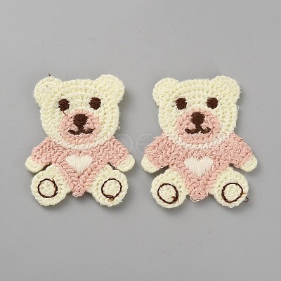 Polyester Embroider Thread Iron on/Sew On Patches PATC-WH0023-23C-1