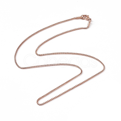 304 Stainless Steel Box Chain Necklaces for Men Women NJEW-G091-01RG-1