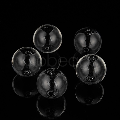 Handmade Blown Glass Globe Beads X-DH017J-1-1