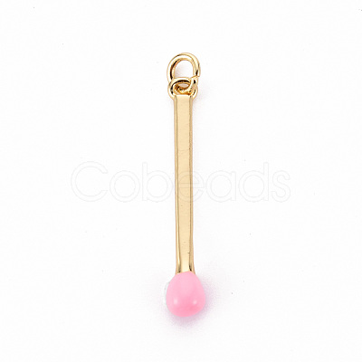 Brass Enamel Pendants KK-S362-032K-NR-1