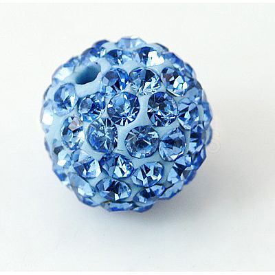 Polymer Clay Rhinestone Beads RB-H284-6MM-Half-2-1