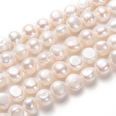 Natural Cultured Freshwater Pearl Beads Strands PEAR-L033-55-01-1