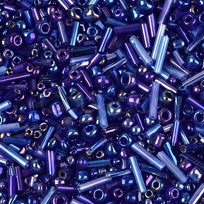 Electroplate Glass Seed Beads GLAA-SZC0007-01B-1
