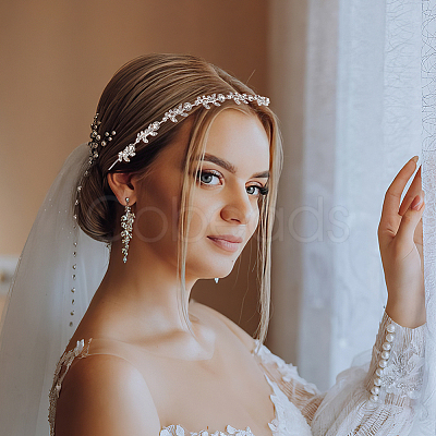 Alloy with Rhinestone Hair Bands for Women Girls AJEW-WH0609-316P-1