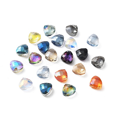 Electroplate Triangle Glass Beads EGLA-A036-01-1