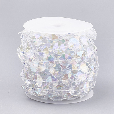 Plastic Beaded Trim Garland Strand AJEW-S071-07-1