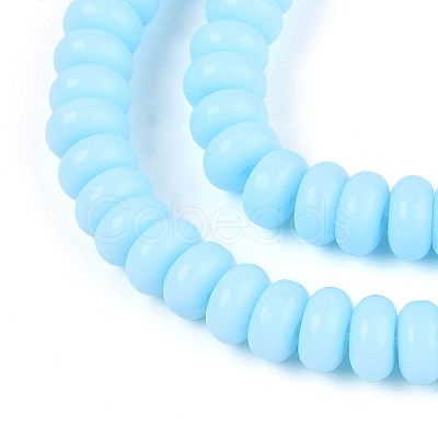 Opaque Solid Color Glass Beads Strands GLAA-ZX008-6mm-18J-1