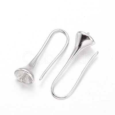 Brass Earring Hooks KK-L134-04-1