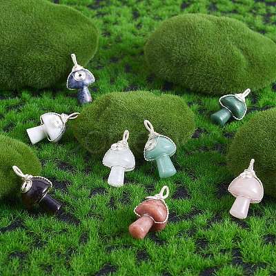 Natural Strawberry Quartz  Pendants PALLOY-SW0004-02-1
