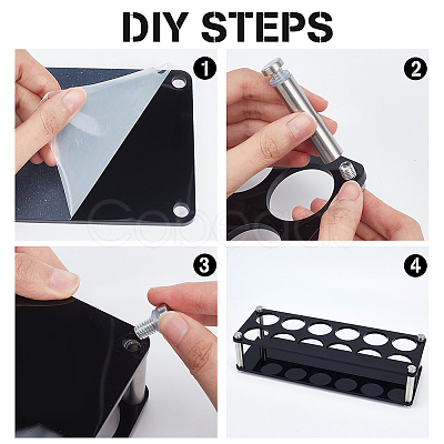 12 Holes Acrylic Display Stands DIY-WH0410-86-1