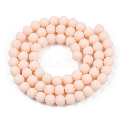 Opaque Glass Beads Strands GLAA-T032-P6mm-MD09-1