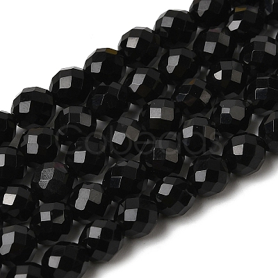 Dyed & Heated Natural Black Onyx Beads Strands G-K376-F19-01-1
