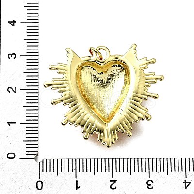 Brass Enamel Pendants KK-B136-08G-1