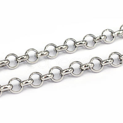 Tarnish Resistant 304 Stainless Steel Rolo Chains CHS-L001-28-6mm-1