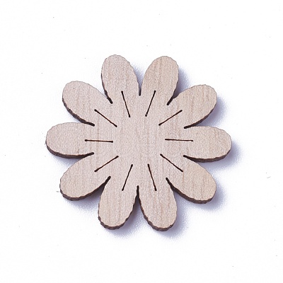 Undyed Wood Pendants & Beads & Cabochons WOOD-I004-39-1