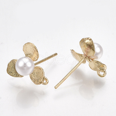 Brass Stud Earring Findings LS-KK-S348-232-1