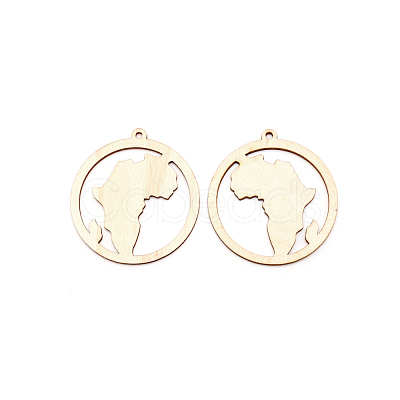 Laser Cut Wooden Big Pendants WOOD-WH0002-13-1