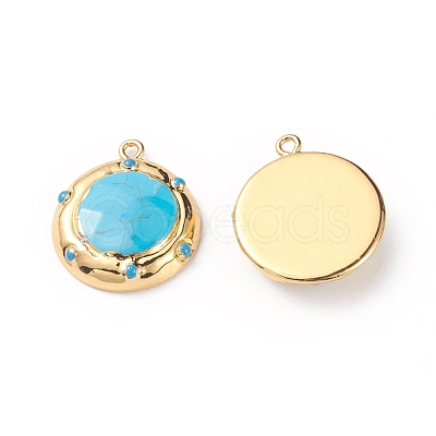 Natural Howlite Pendants G-L543-002G-1